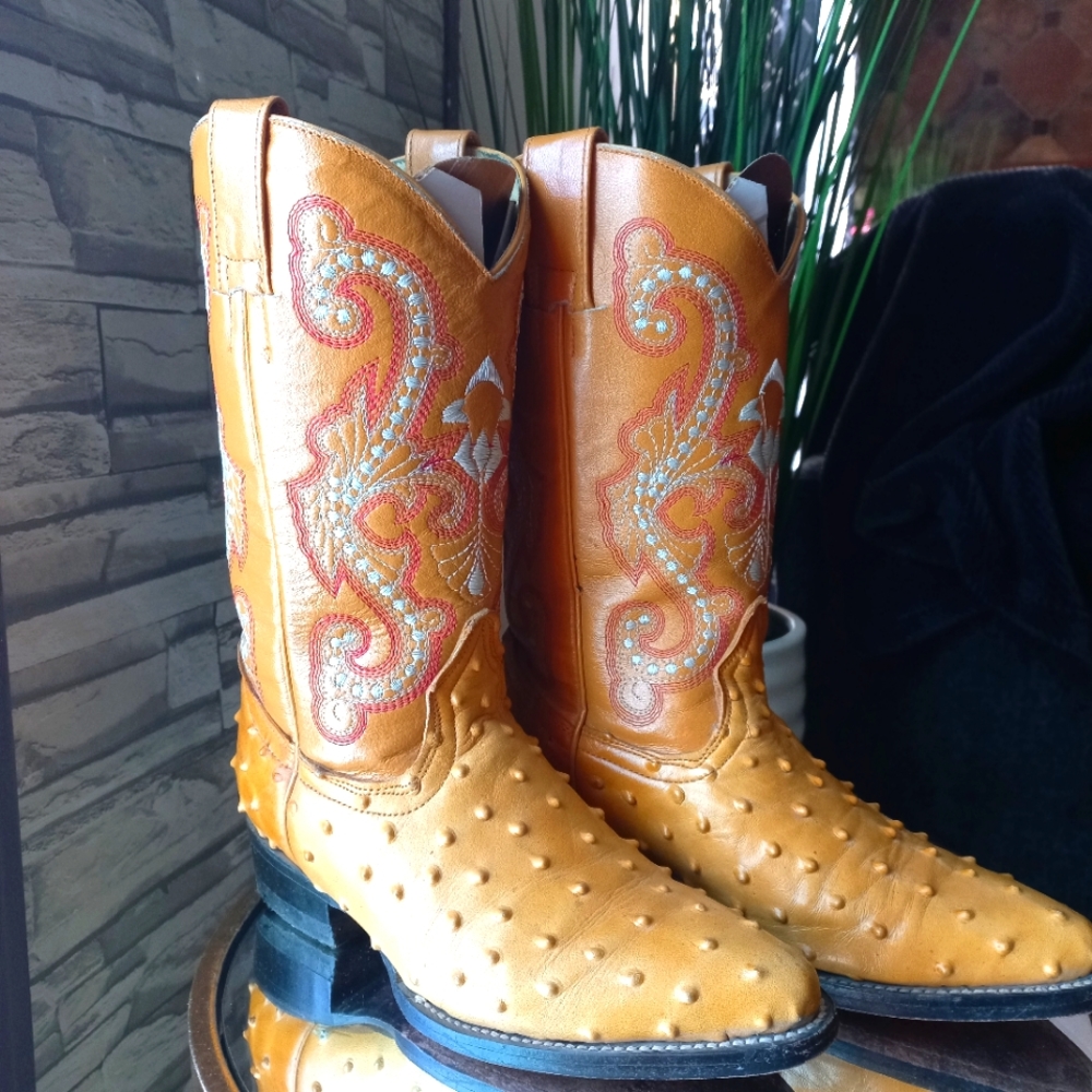 Vaquera Boots- Faux Ostrich size 6
